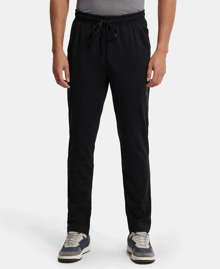 Jockey Super Combed Trackpant with Side Pockets and StayFresh Treatment - Black