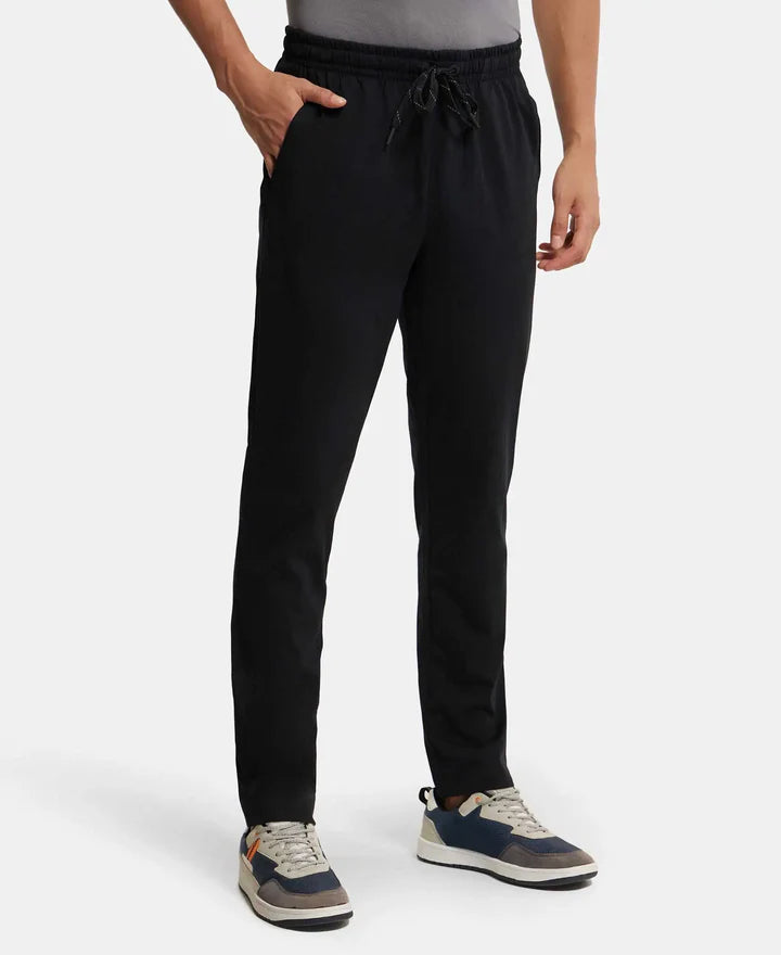Jockey Super Combed Trackpant with Side Pockets and StayFresh Treatment - Black