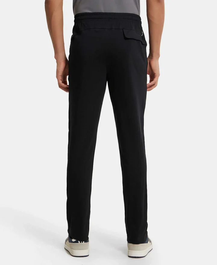 Jockey Super Combed Trackpant with Side Pockets and StayFresh Treatment - Black