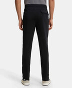 Jockey Super Combed Trackpant with Side Pockets and StayFresh Treatment - Black