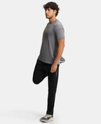 Jockey Super Combed Trackpant with Side Pockets and StayFresh Treatment - Black