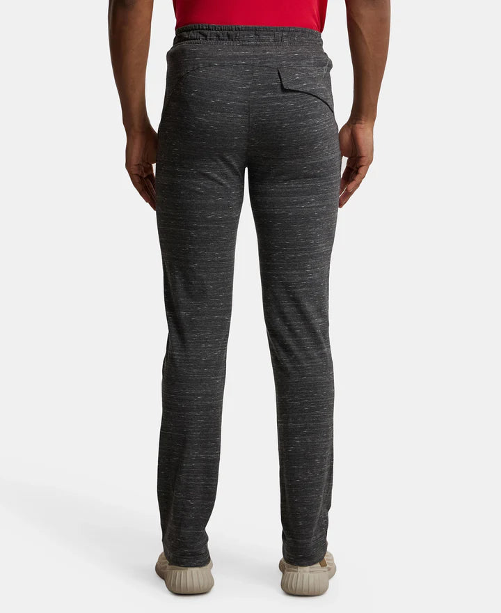Jockey Super Combed Trackpant with Side Pockets and StayFresh Treatment - Forest Dark Grey Melange