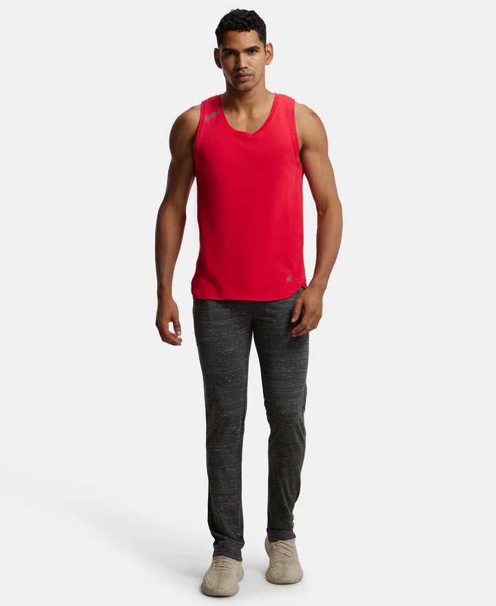 Jockey Super Combed Trackpant with Side Pockets and StayFresh Treatment - Forest Dark Grey Melange