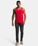 Jockey Super Combed Trackpant with Side Pockets and StayFresh Treatment - Forest Dark Grey Melange