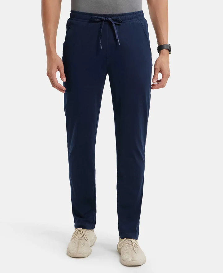 Jockey Super Combed Trackpant with Side Pockets and StayFresh Treatment - Navy