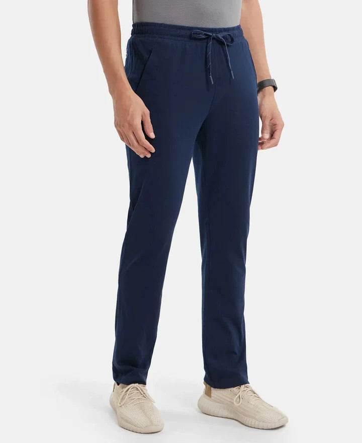 Jockey Super Combed Trackpant with Side Pockets and StayFresh Treatment - Navy