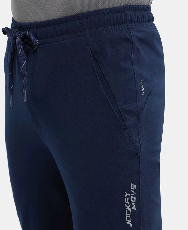 Jockey Super Combed Trackpant with Side Pockets and StayFresh Treatment - Navy